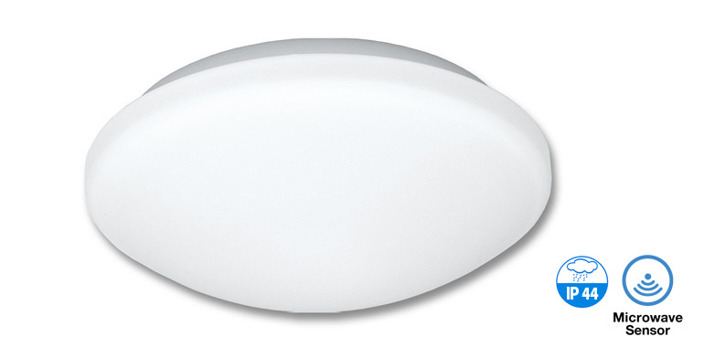 LED přisazená svítidla s mikrovlnným čidlem IP44